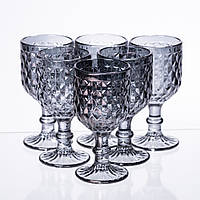 Набір чарок на ніжці 6 шт 50 (мл) Сірий HP-19-119