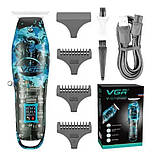 Машинка для стрижки волос 3 в 1 VGR чорний, фото 3