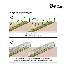 Дугоподібна опора для садового тунелю 70x52 см, TYCT117052, фото 4