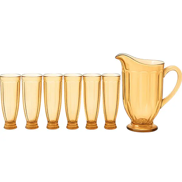 Набір глечик 1,1 літр зі склянками 6 (шт) по 300 мл Золотистий HP-19-27