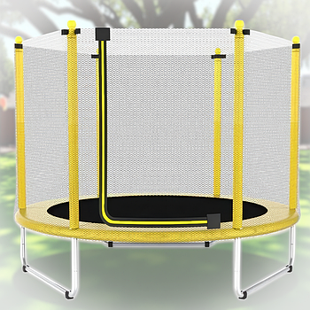Дитячий батут діаметром 152 см із захисною сіткою та сходами