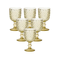 Набір чарок на ніжці 6 шт 50 мл Золотистий HP-19-125