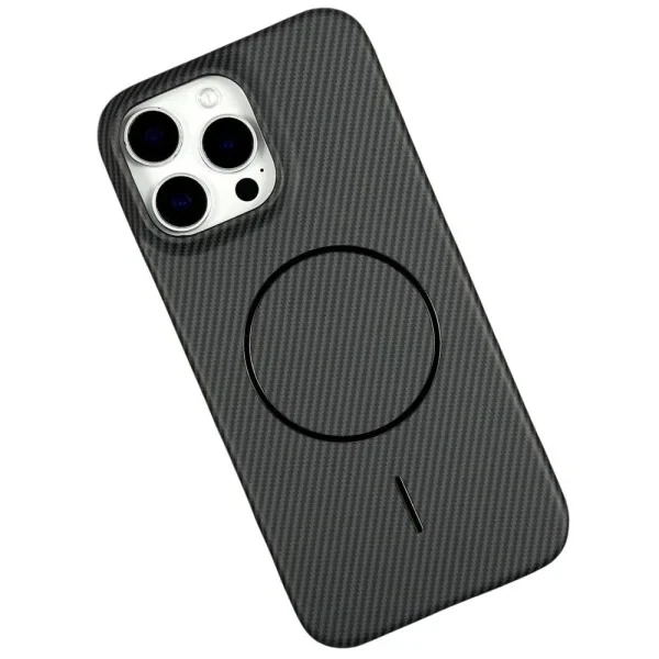 Чохол-накладка Infinity Carbon Case MagSafe для Apple iPhone 16 Pro Max Black, фото 1