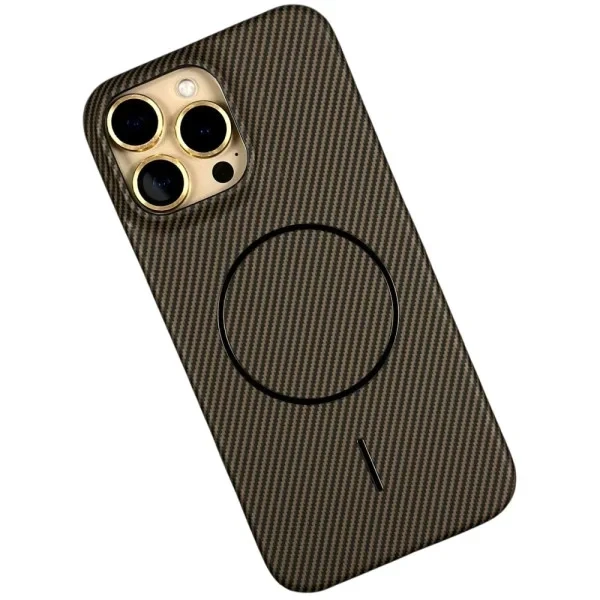 Чохол-накладка Infinity Carbon Case MagSafe для Apple iPhone 16 Pro Brown, фото 1