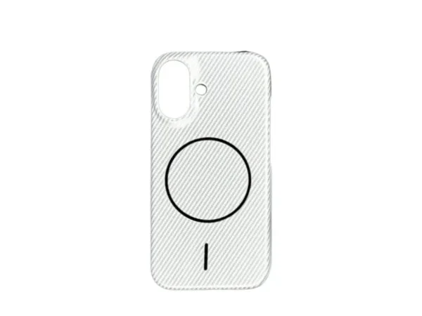Чохол-накладка Infinity Carbon Case MagSafe для Apple iPhone 16 White, фото 1