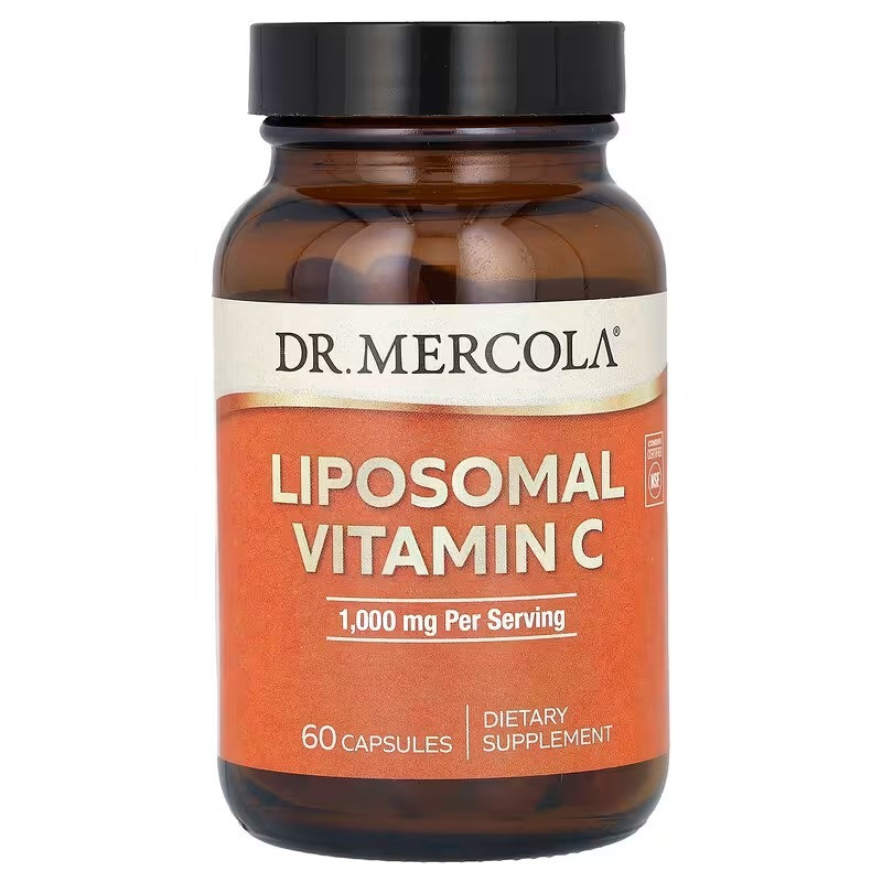 Ліпосомальний вітамін С, Liposomal Vitamin C, Dr. Mercola, 60 капсул (500 мг у капсулі), фото 1