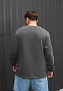 Базовий лонгслів сірого кольору Staff gray oversize, фото 2