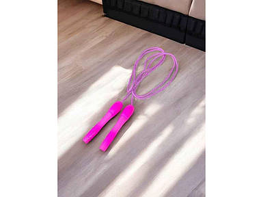 Скакалка 2,7м рожевий дитяча текстиль м.14 ТМ SP