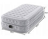 Матрац надувний INTEX 64488 191x99x51 см, сірий, фото 2