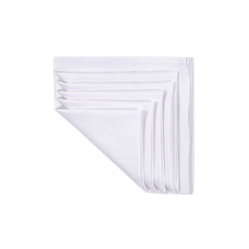 Набір столових серветок Iris Home - Білий сатин класік 30*30 (6 од), фото 1