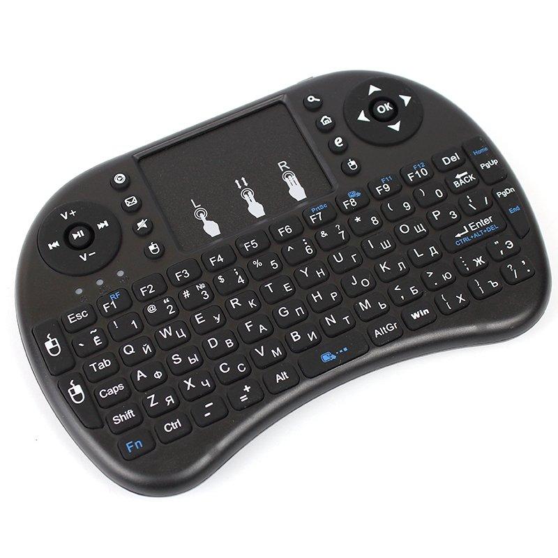 Бездротова клавіатура з тачпадом Protech Mini Keyboard Airmouse I8 Чорна 149871, фото 1