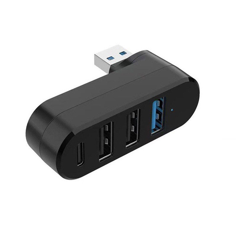 Міні USB 3.0 хаб H-4 для ноутбука/ПК поворотний. USB-розгалужувач/концентратор, фото 1