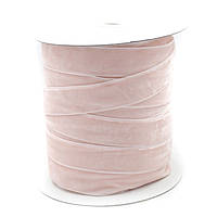 Оксамитова стрічка 2,5 см, світло-бежева