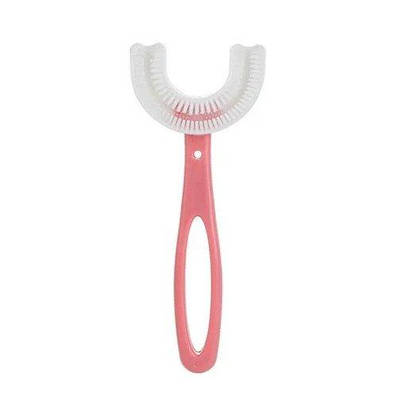 Дитяча U-подібна зубна щітка childrens u shaped toothbrush Рожева 201253