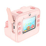 Камера для дітей HOCO DV200 Dual lens children printing camera Pink, фото 3