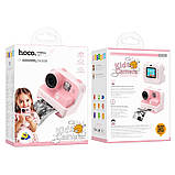 Камера для дітей HOCO DV200 Dual lens children printing camera Pink, фото 6