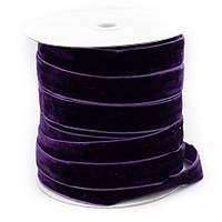 Оксамитова стрічка 2,5 см, фіолетова
