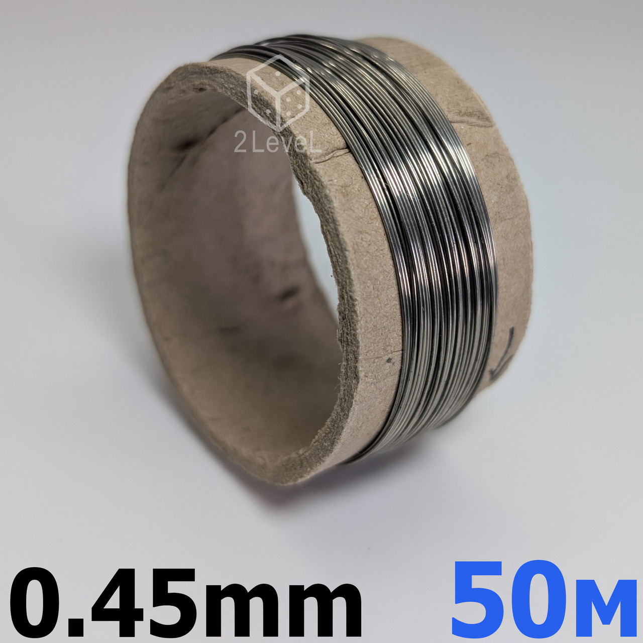 Дріт німром 0.45 мм Намотка 50 м Ніхромовий струна для відрізування Тонкий дріт ніхром Струна Х20Н80, фото 1
