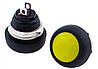 Кнопка без фіксації PBS-33B OFF-(ON), (нормально розімкнута) ЖЕЛТАЯ, фото 2