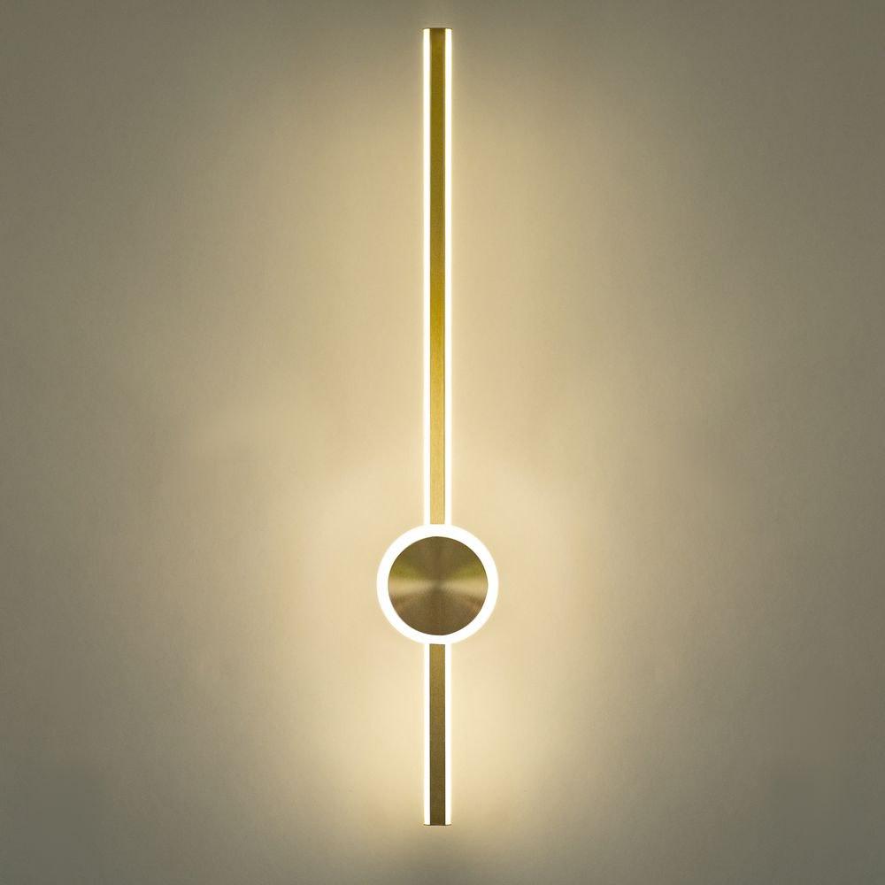 Настінний світлодіодний світильник хай-тек 80см 64Вт 2700-6400К золото