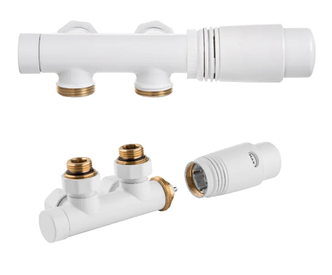 Термостатичний комплект Duoplex Invena білий