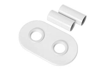 Набір маскувальних елементів (розетки + гільзи), білий Invena