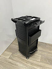 Перукарський візок з шторками на ключ, 6 ящиків, тримачі для інструментів, фото 4