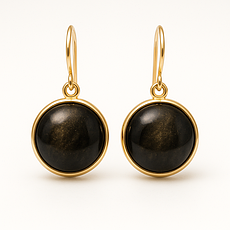 Обсидіан сережки