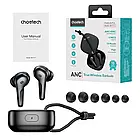Бездротові навушники Choetech BH-T17 Black TWS, Bluetooth 5.4, ANC+ENC, фото 3