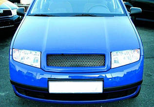 Решетка радиатора Milotek для Skoda Fabia 1999-2007 Накладка на решетку радиатора Шкода Фабия 1