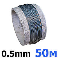 Нихром проволока 0.5 мм Намотка 50 м Нихромовая струна для отрезки Тонкая проволока нихром Струна Х20Н80