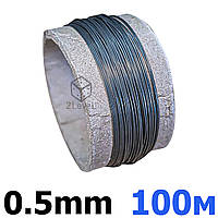 Нихром проволока 0.5 мм Намотка 100 м Нихромовая струна для отрезки Тонкая проволока нихром Струна Х20Н80