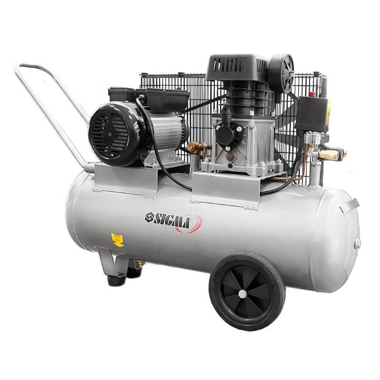 Компресор двоциліндровий ремінний SIGMA (7044121), фото 1