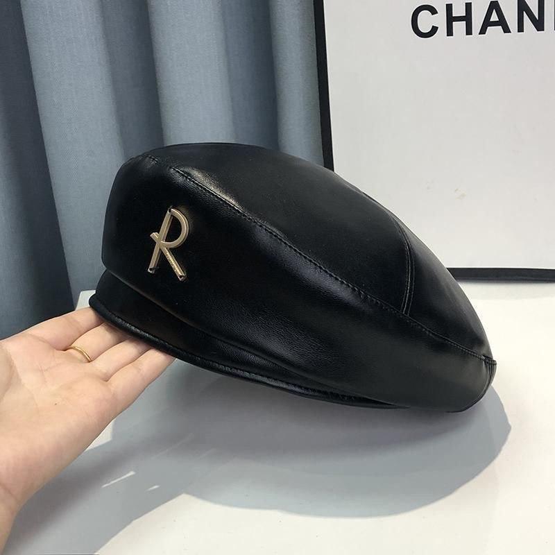 Стильна трендова кепі-берет. Чорний (розмір 60, можна відрегулювати стрічкою), фото 1