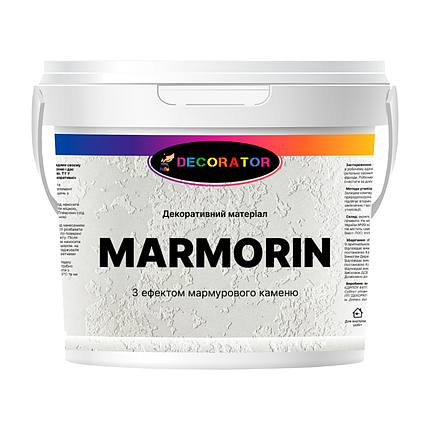 Декоративна інтер'єрна штукатурка TM DECORATOR Marmorin 15кг, фото 1