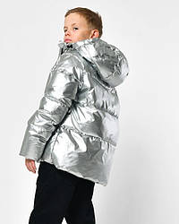 Срібляста метелик зимова тепла брендова пухова куртка для хлопчиків