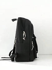 Шкільний рюкзак в наборі 4в1 MFG-5505 "Cool Guiyu.dgy" (рюкзак, сумка через плече, пенал, мішечок, клатч) чорний, фото 4