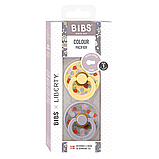 Пустушка BIBS x Liberty Colour Latex Round – Strawberries and Cream – Pale Butter Mix (2 в упаковці) 0-6міс., фото 3