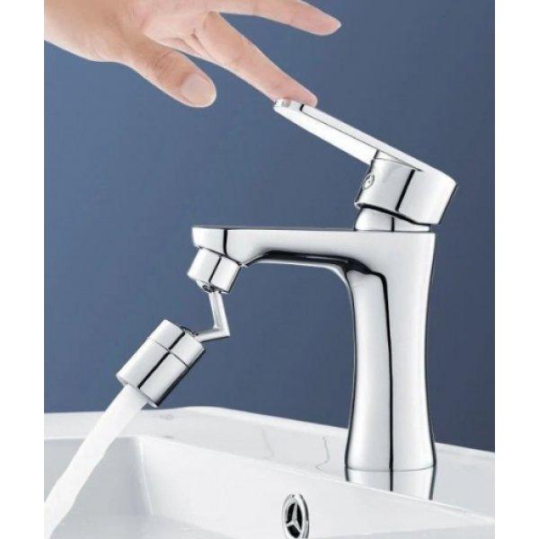 Насадка на кран для змішувача поворотна головка на 720 градусів аератор вигнутий 205599, фото 1