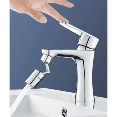 Насадка на кран для змішувача поворотна головка на 720 градусів аератор вигнутий 205599