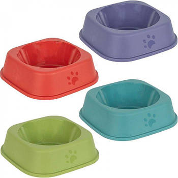 Миска пластикова для домашніх тварин 15*15*5 см, ціна за 2шт 717(122338) G-Rich