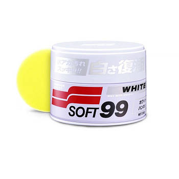 Очищуючий віск SOFT99 White Super для білих авто 350 г