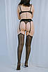 Набір із сіточки: бра, трусики-стрінги та пояс із зйомними панчохами, фото 2