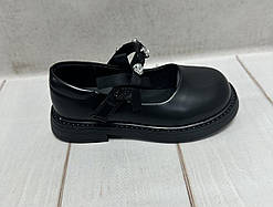 Шкільні дитячі туфлі Clibee для дівчинки 27-30 чорний