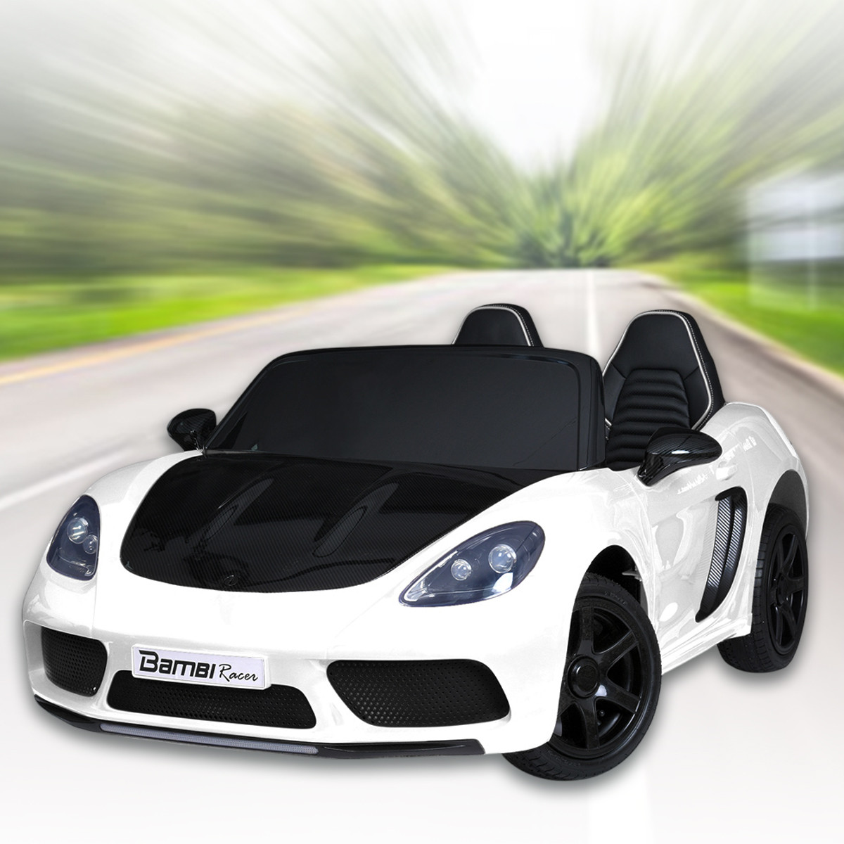 Потужний спортивний електромобіль для дітей із шкіряним сидінням Bambi M 5737AL-1(48V) Білий, фото 1
