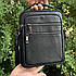 Чоловіча сумка з натуральної шкіри через плече 20×25×8 см, фото 5
