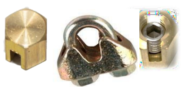 Затискач для тросу 5мм, обладнання та запчастини для птахівництва, фото 1