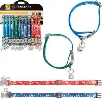 Нашийник "LOVE DOG" з дзвіночком, регульований для домашніх тварин, ціна за 12шт 724(122344) G-Rich