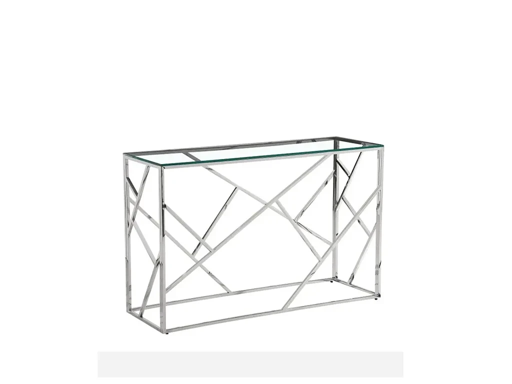 Консоль CS-008, 40x78, прозорий/ хром, фото 1