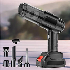 Бездротовий автомобільний пилосос Vacuum Cleaner ST-6631 акумуляторний міні пилосос з 5 насадками
